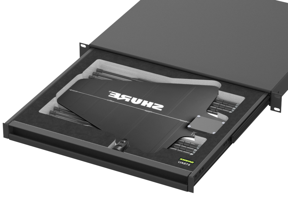 SANTOSOM Modular Foam 2U, 1x Antenna Shure UA874WB