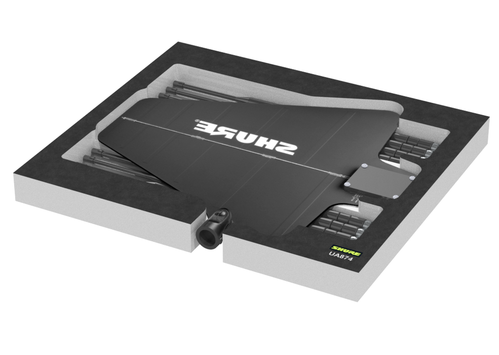 SANTOSOM Modular Foam 2U, 1x Antenna Shure UA874WB