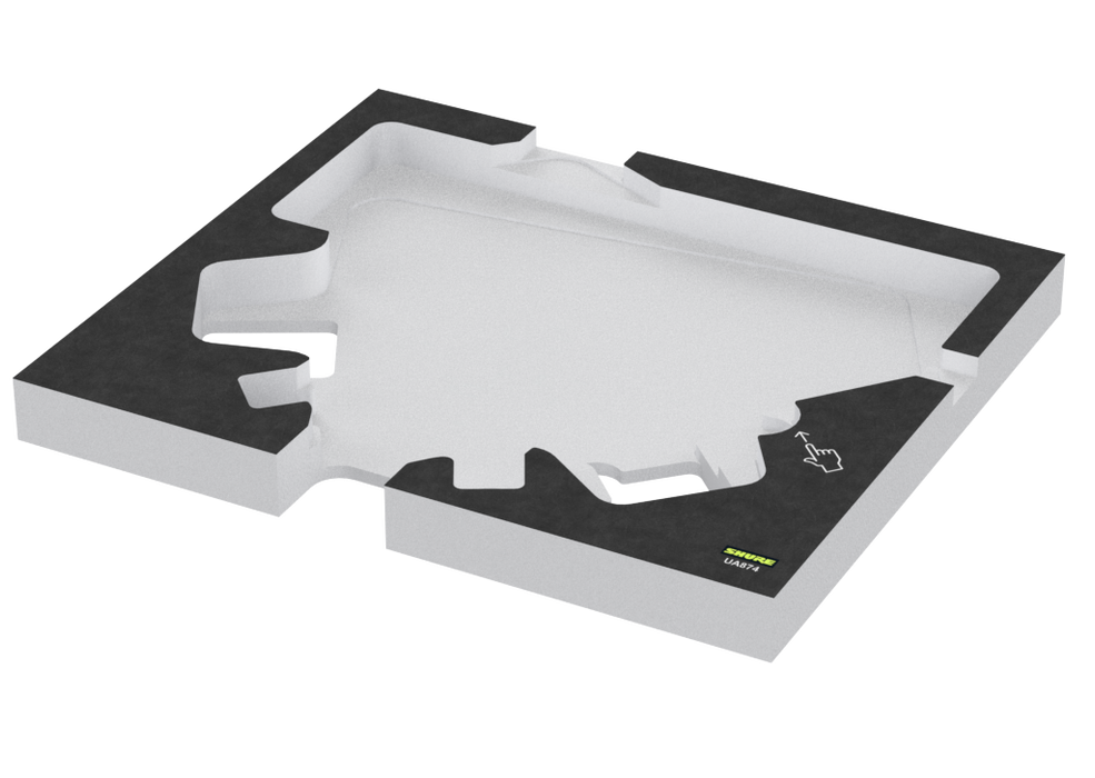 SANTOSOM   Espuma Modular 1U, Shure 2x UA874