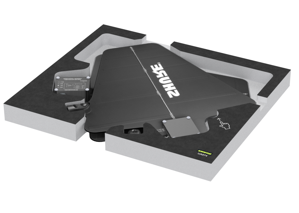 SANTOSOM   Espuma Modular 1U, Shure 2x UA874