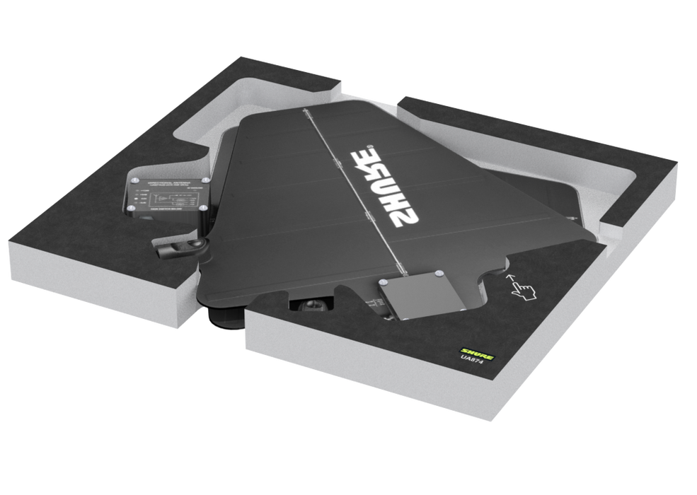 SANTOSOM   Espuma Modular 1U, Shure 2x UA874