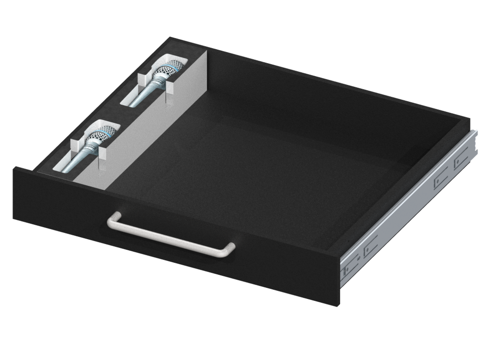 SANTOSOM   Espuma Modular 2U, 1x Shure BETA 57A