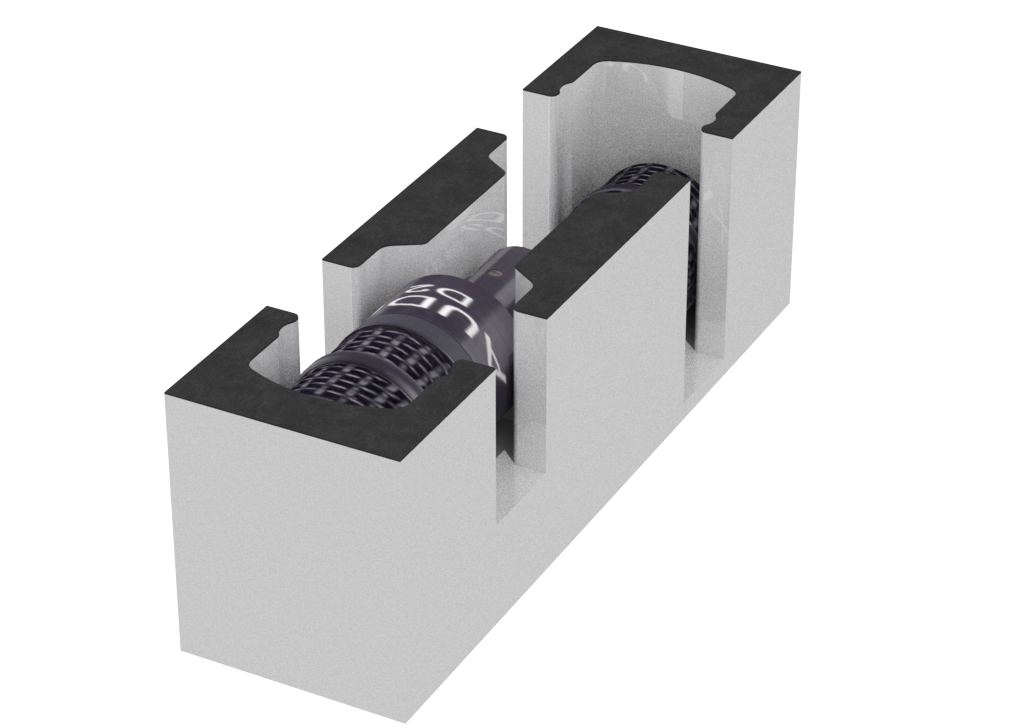 SANTOSOM Drawer Modular Foam 2U, 2x Audix D2/D4