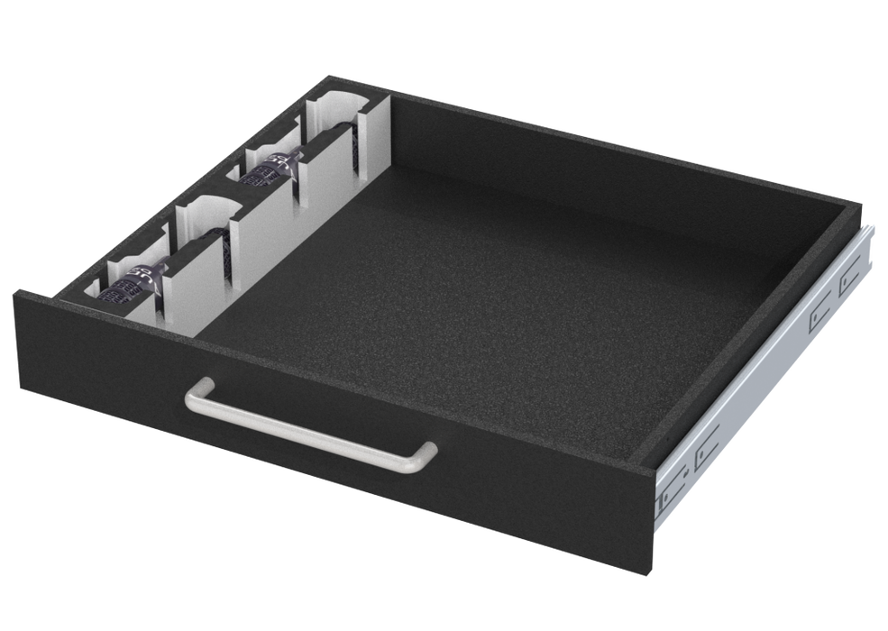 SANTOSOM Drawer Modular Foam 2U, 2x Audix D2/D4