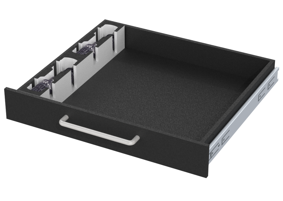 SANTOSOM Drawer Modular Foam 2U, 2x Audix D2/D4