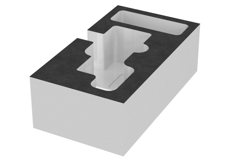 SANTOSOM Modular Foam 2U, 1x Audix D6