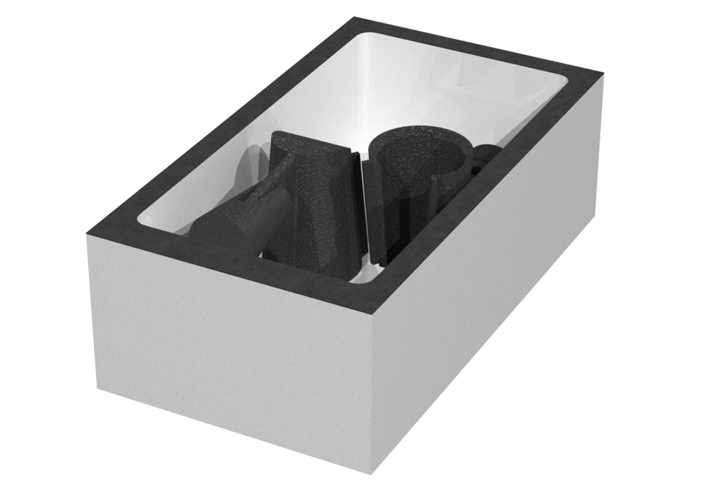 SANTOSOM   Espuma Modular 2U, Acessórios (90x185x60)