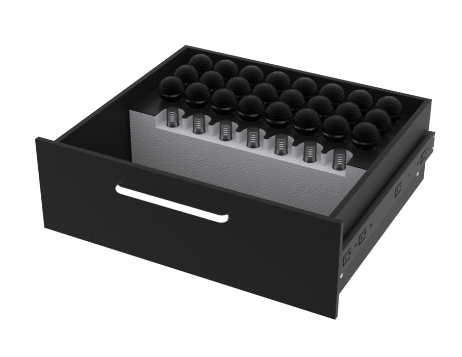 SANTOSOM Modular Foam 5U, 24x SM58 + 5x HH