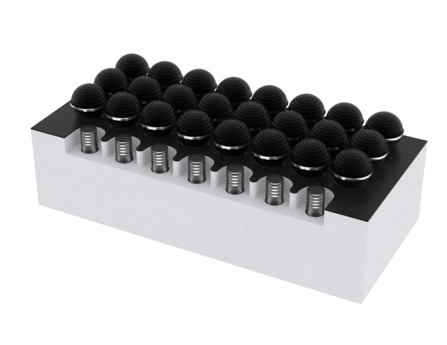 SANTOSOM Modular Foam 5U, 24x SM58 + 5x HH