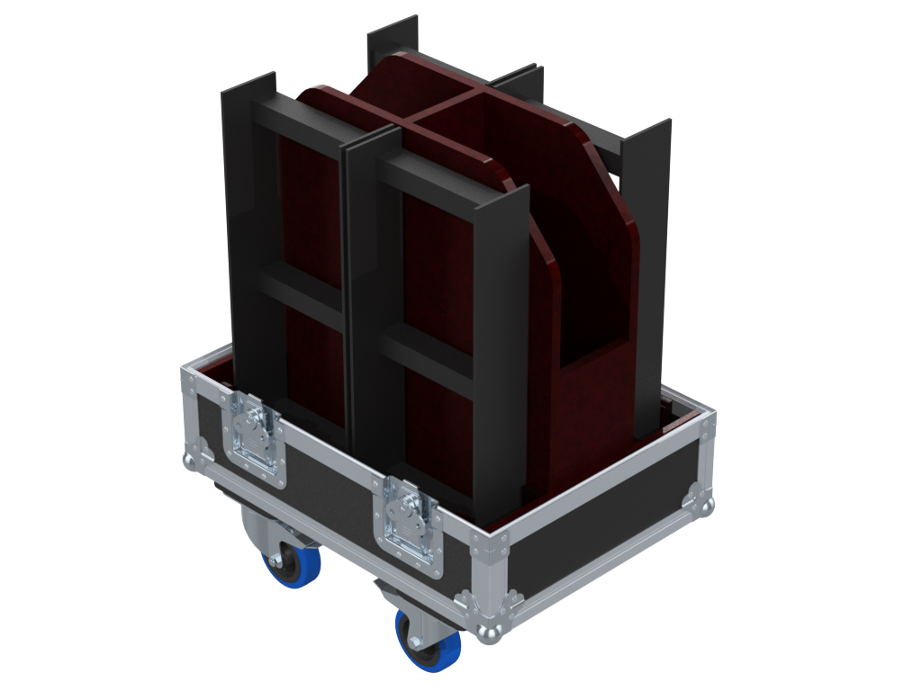 Santosom Cabinet Flight case PRO, 2x D&B T-Series Flying Frame