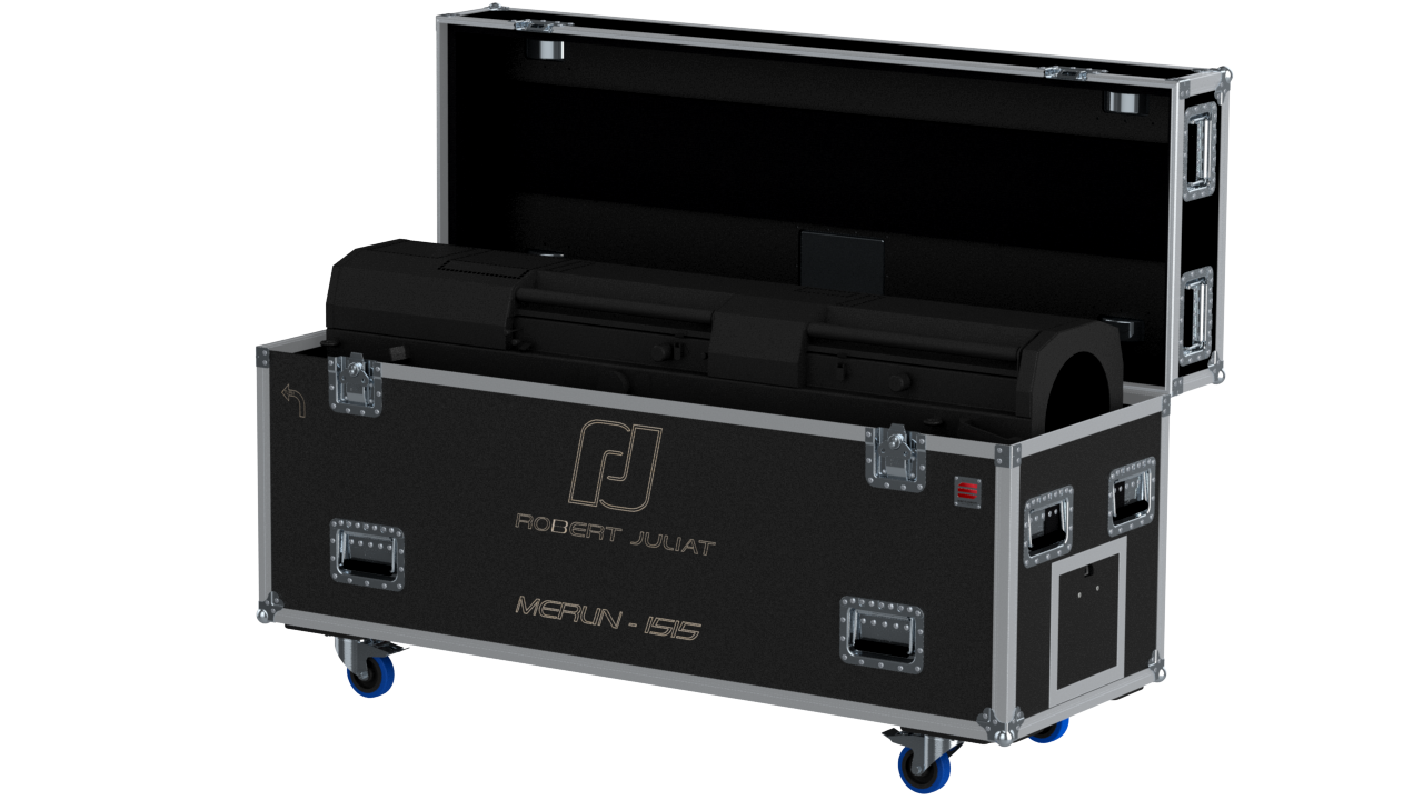 Santosom Flight case PRO, Robert Juliat Merlin 1515