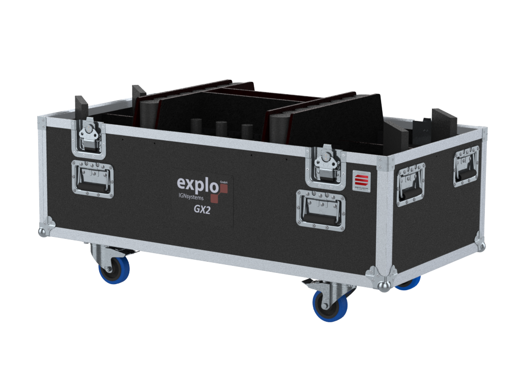 SANTOSOM Flight case PRO, 4x EXPLO SFX 12V