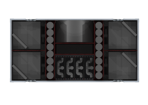 SANTOSOM Flight case PRO, 4x EXPLO SFX 12V