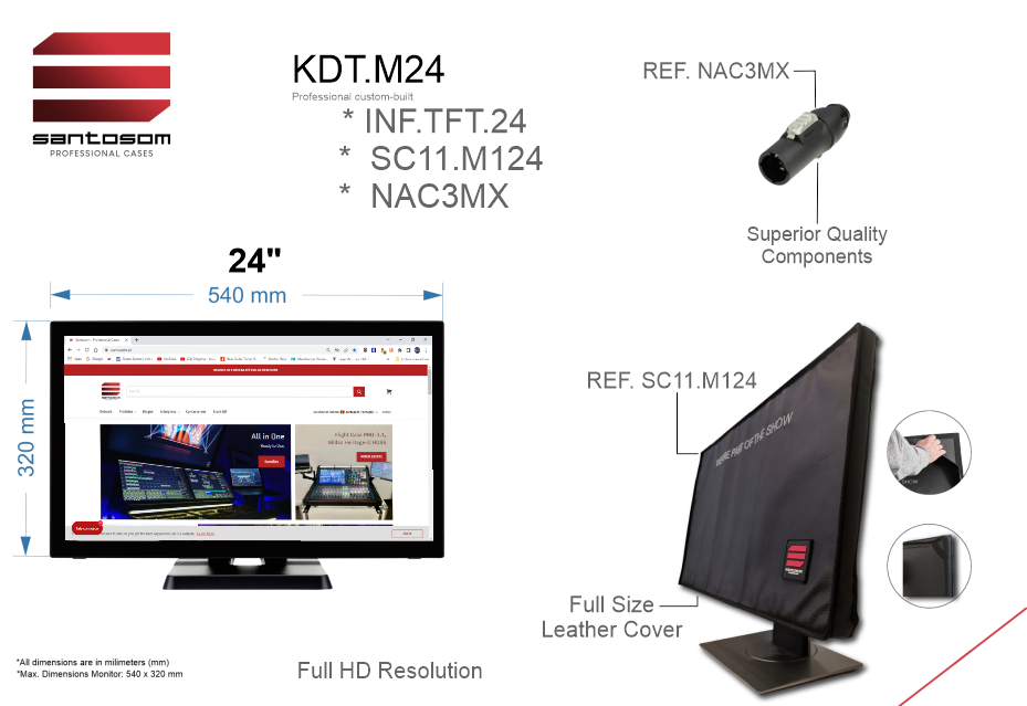 SANTOSOM IT Kit, Monitor 24" + cover + True + access.
