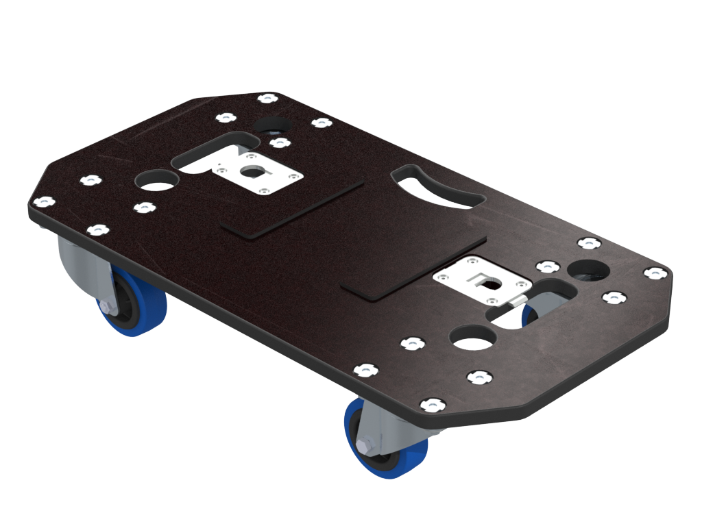 Santosom Accessory Kit wheel Support + 4 Wheels 80mm (2 With Brake)