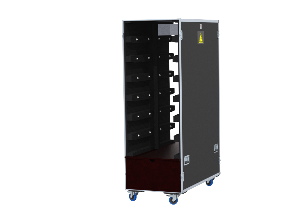 SANTOSOM Flight case PRO, 16x ROE Black Marble 4 (610x610x149)