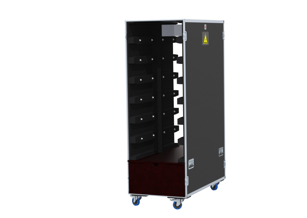 SANTOSOM Flight case PRO, 16x ROE Black Marble 4 (610x610x149)