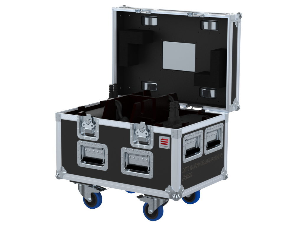 SANTOSOM Rigging Flight Case, 2x Verlinde Stagemaker D8+ SR1 250kg