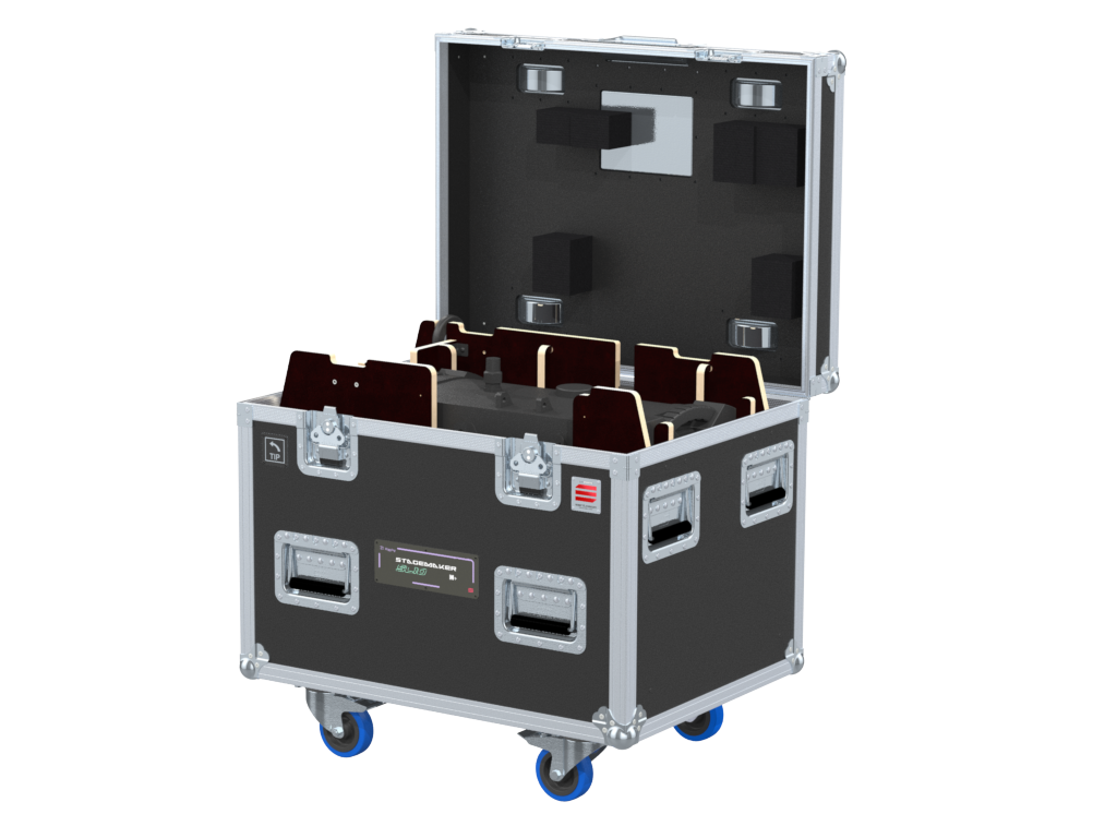 SANTOSOM Rigging Flight case PRO, 1x Verlinde Stagemaker D8+ SL10 1T (25m ch