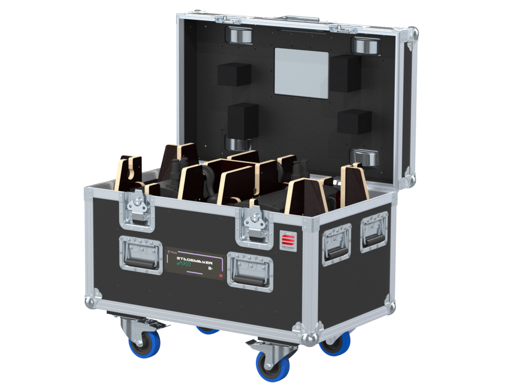 SANTOSOM Rigging Flight Case, 2x Verlinde Stagemaker D8+ SR1 250kg