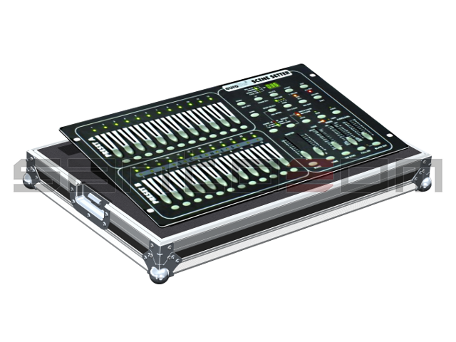 Santosom Lighting controller Flight case, Showtec SM16/2 FX