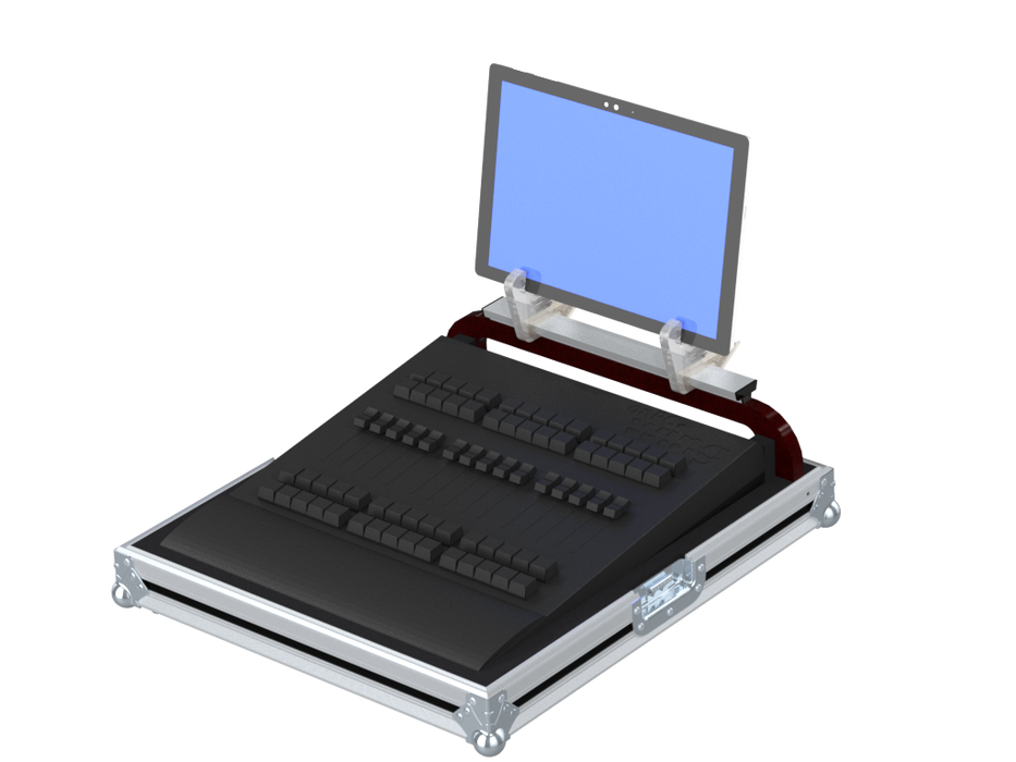 Santosom Lighting controller Flight Case, MA onPC Fader Wing + Tablet Holder