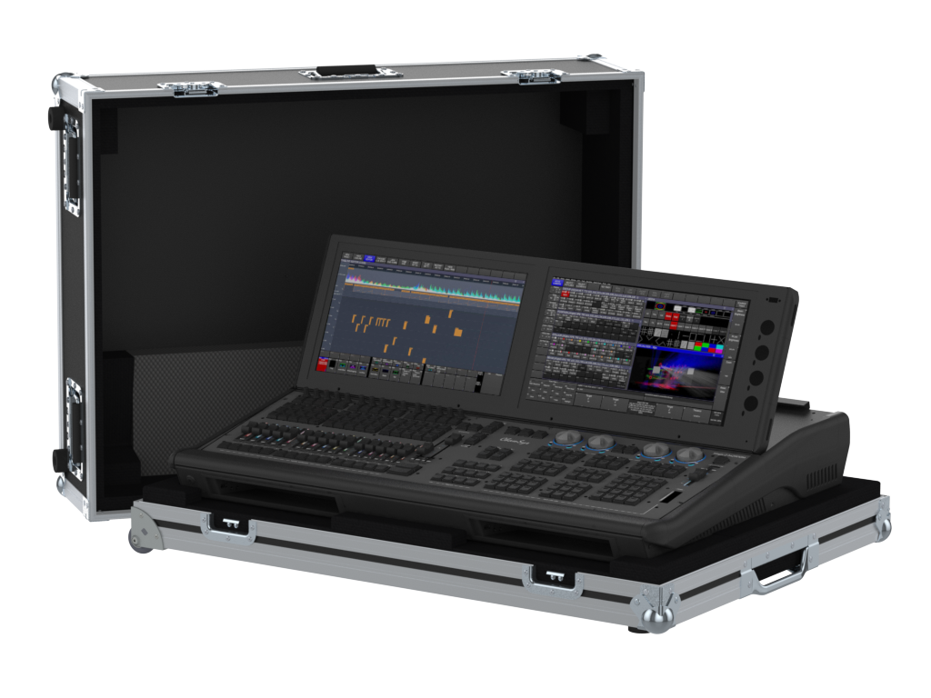 Santosom Lighting controller Flight case STD-2, CHAMSYS MagicQ MQ500M Stadium Console