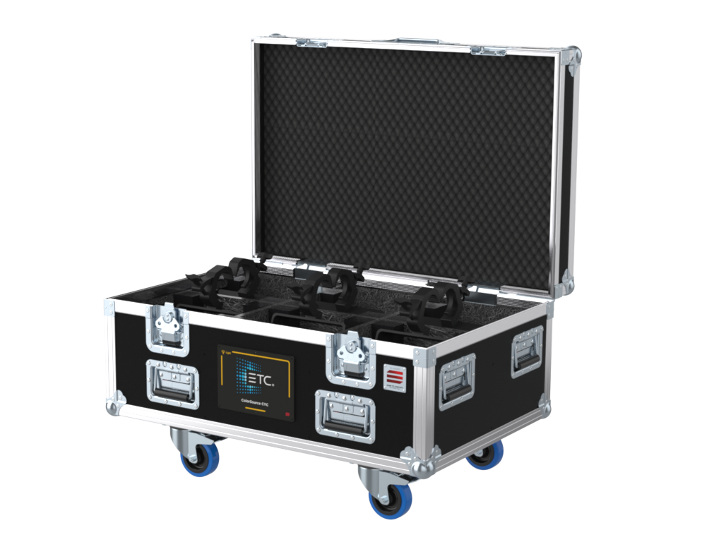 Santosom Flight case PRO-1, 6x ETC ColorSource CYC (Clamps on)