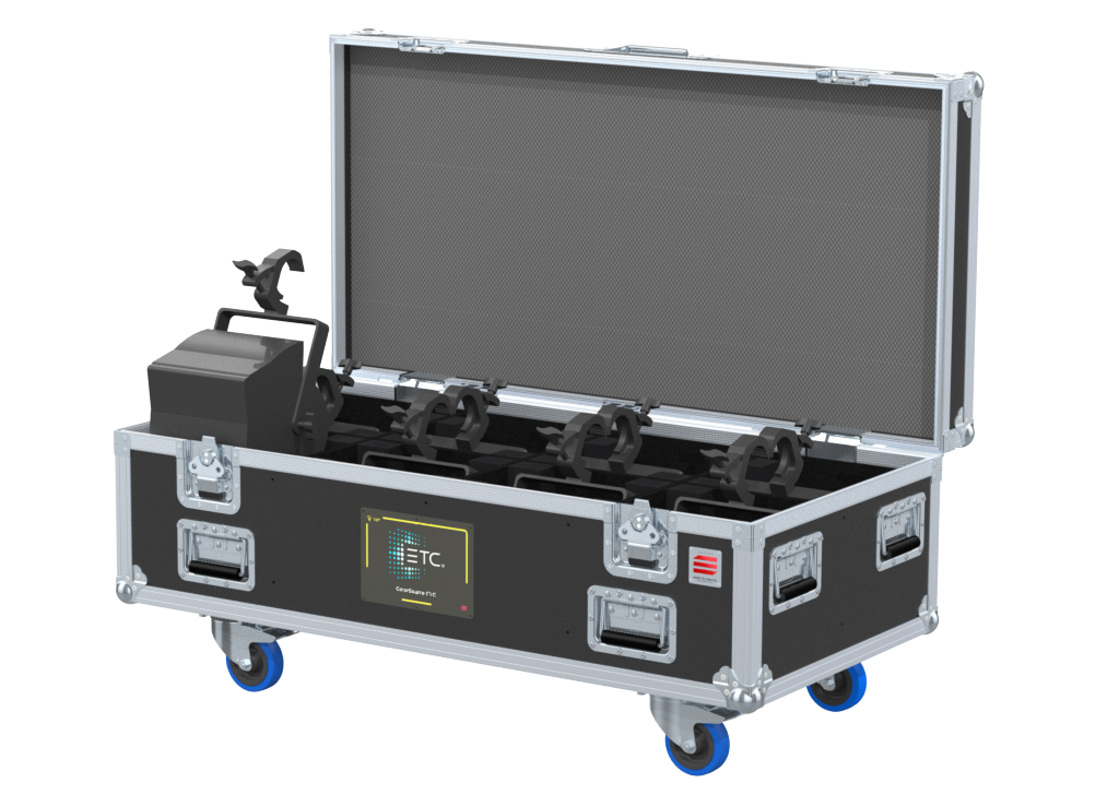 Santosom Flight case PRO-1, 8x ETC ColorSource CYC (Clamps on ...