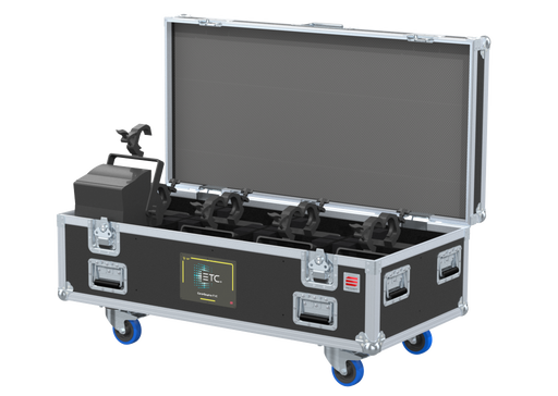 Santosom Flight case PRO-1, 8x ETC ColorSource CYC (Clamps on)