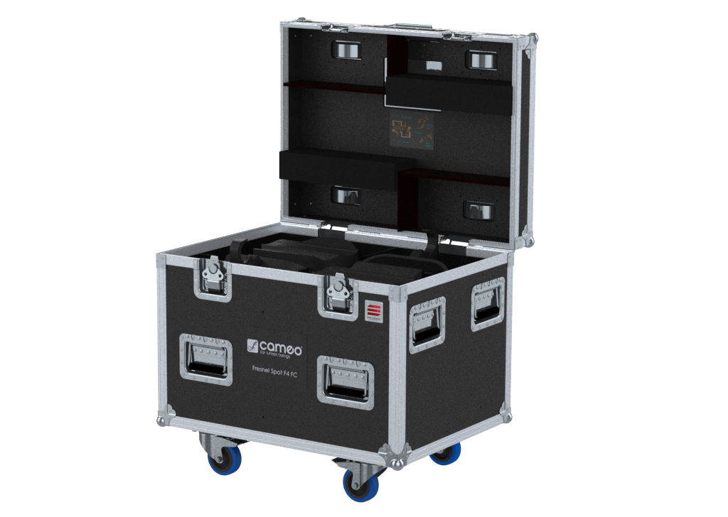 Santosom Projector Flight case PRO, 2x Cameo Fresnel Spot F4 FC (CO)