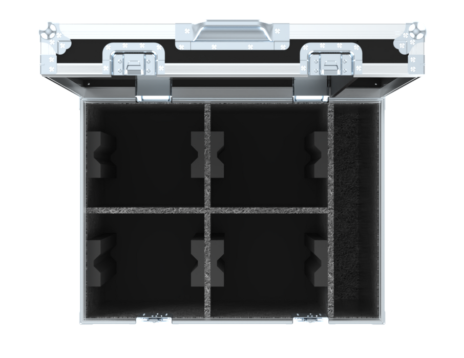 Santosom Flight case PRO-1, 4x Lens Chauvet Ovation Zoom 15-30º