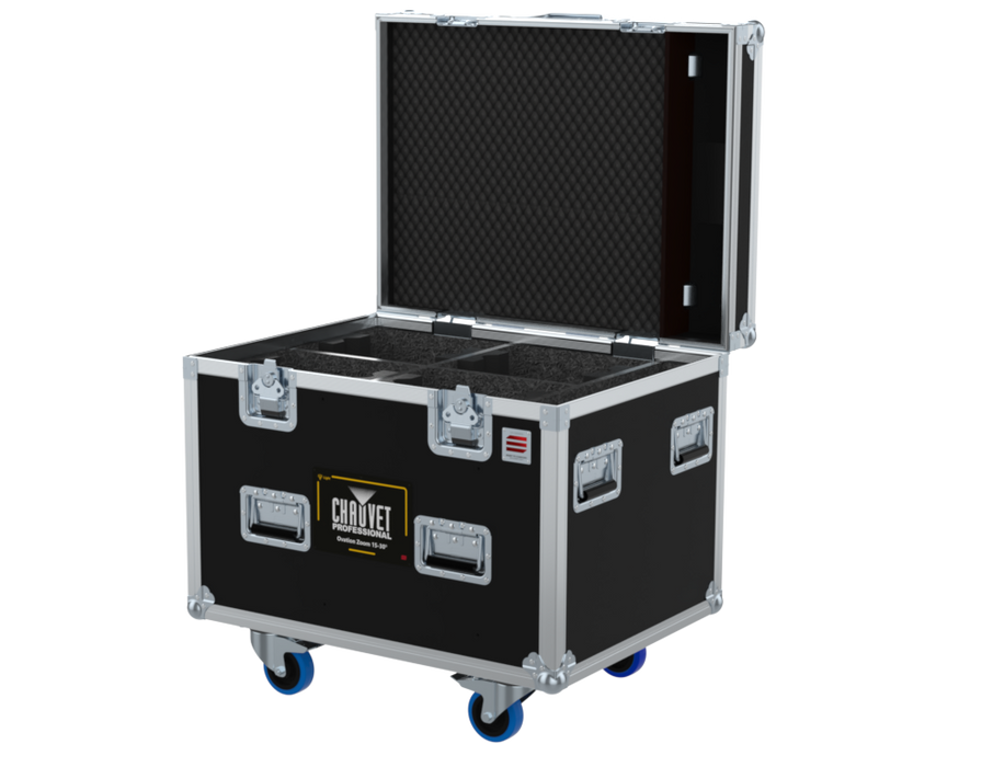 Santosom Flight case PRO-1, 4x Lens Chauvet Ovation Zoom 15-30º