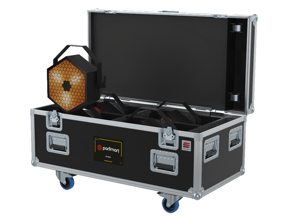 Santosom Projector Flight case PRO, 4x Portman P3 EVO