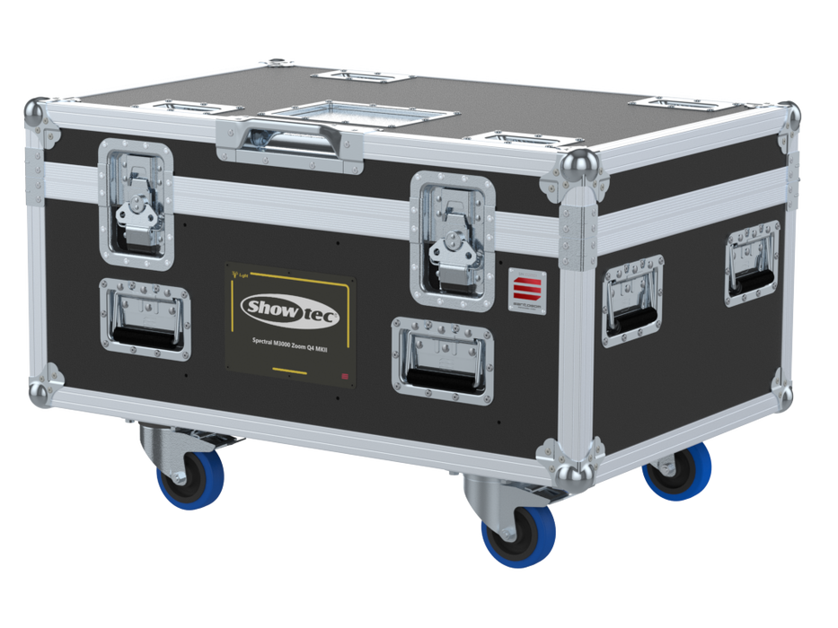 SANTOSOM Flight case PRO1, 6x Showtec Spectral M3000 Zoom Q4 MKII