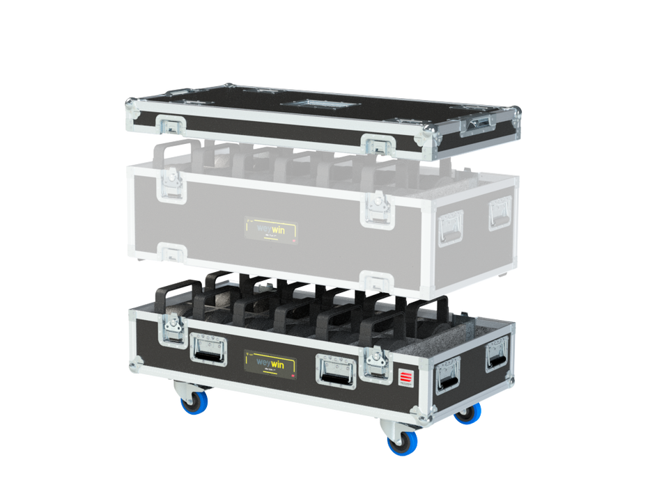 SANTOSOM Flight case PRO-AS, 12x Weywin Mini SUN-7