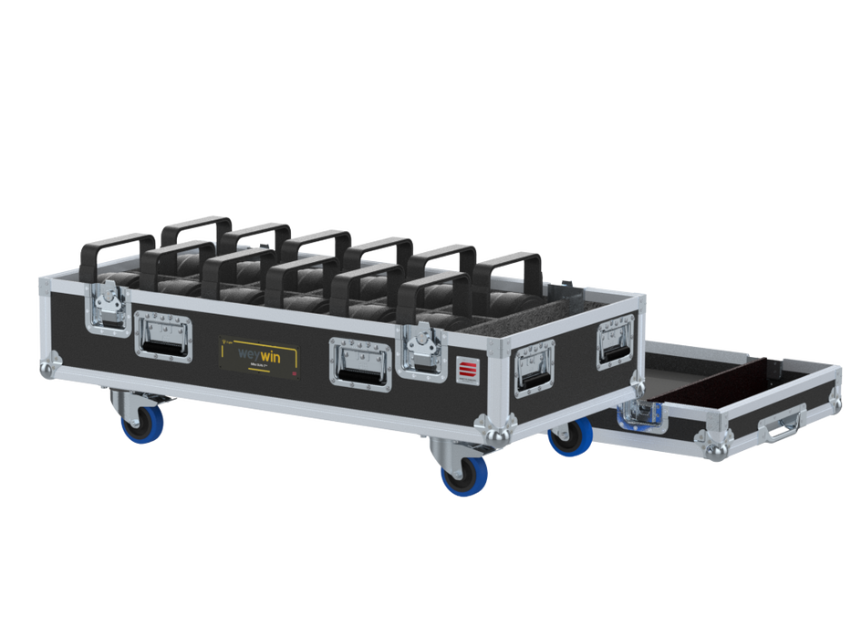 SANTOSOM Flight case PRO-AS, 12x Weywin Mini SUN-7