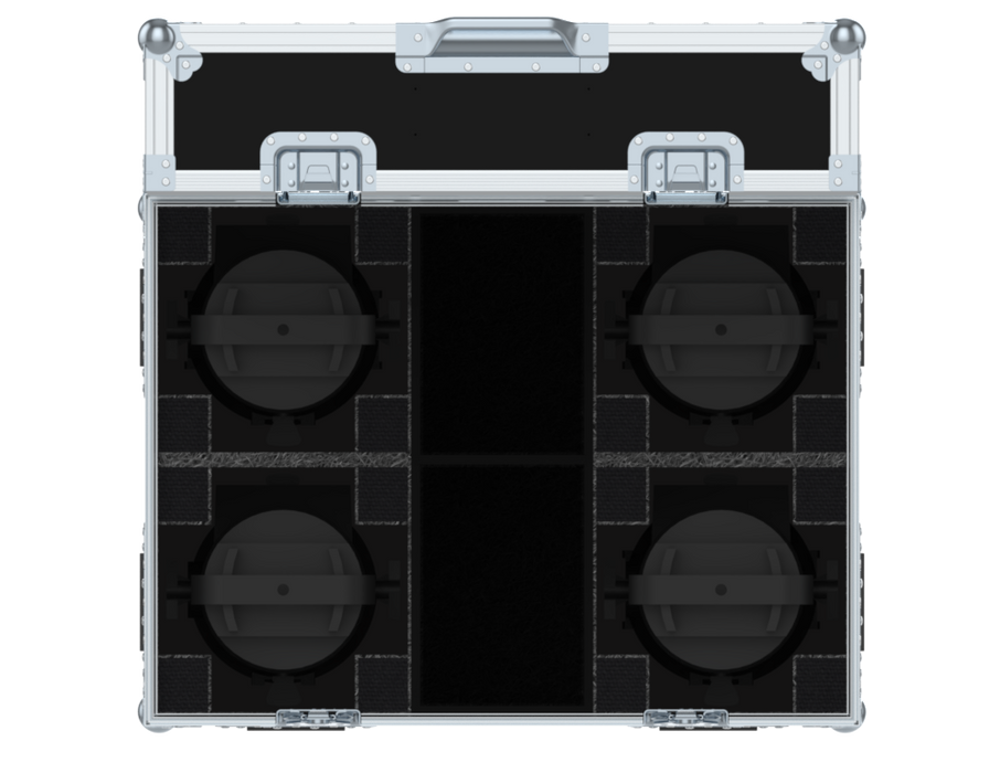 SANTOSOM Projector Flight case PRO,4xProlights EclProfile ECLFW+Z1530 ClampsON