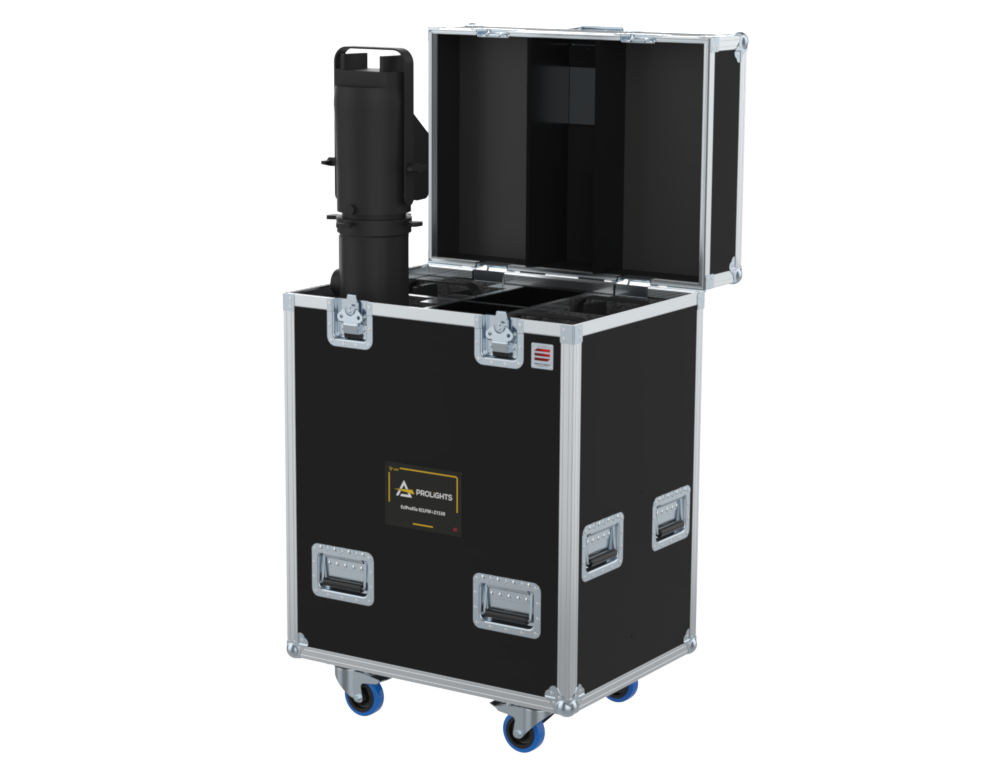 SANTOSOM Projector Flight case PRO,4xProlights EclProfile ECLFW+Z1530 ClampsON