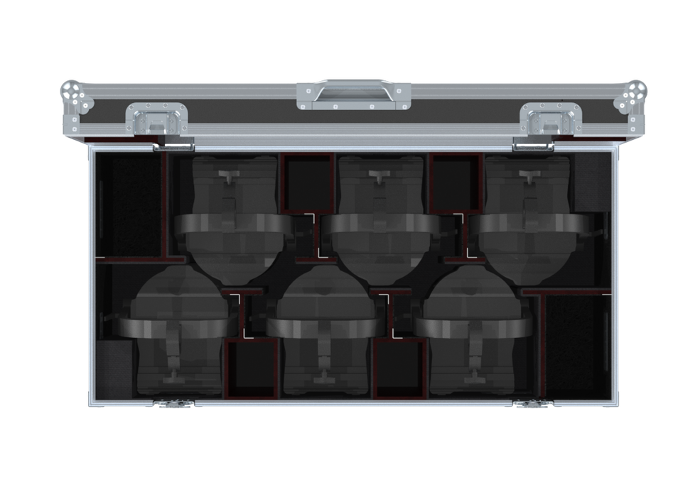 Santosom Projector Flight case PRO-4, 6x ETC fos/4 Fresnel 7 (clamps on 110)
