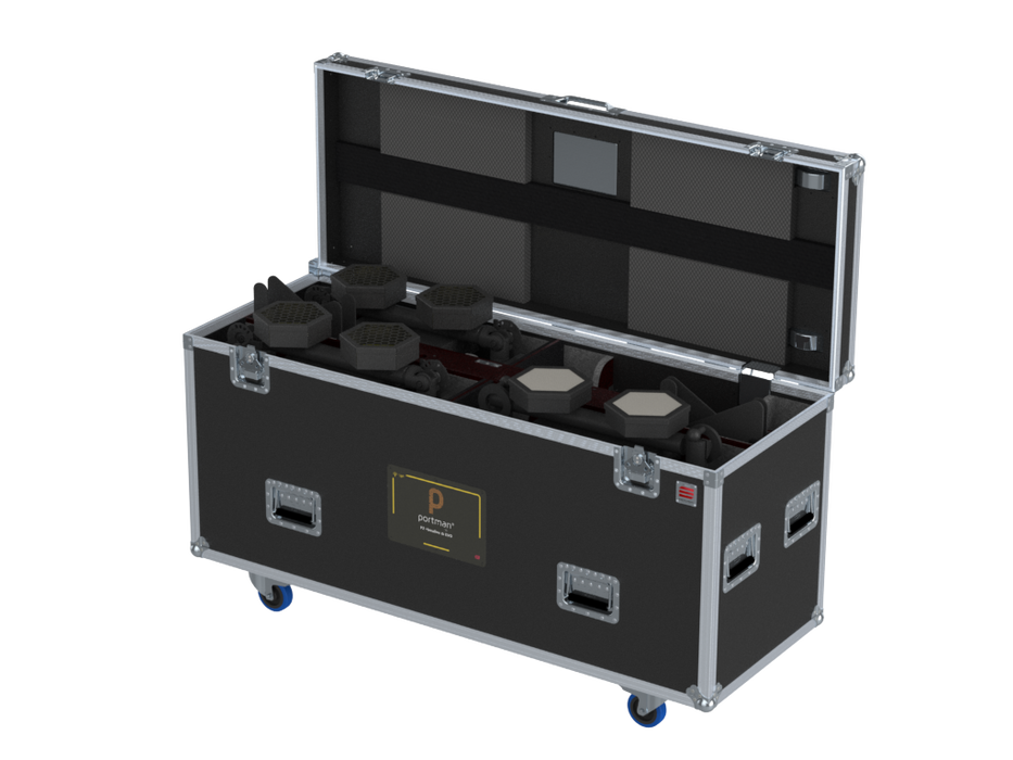 SANTOSOM Projector Flight case PRO, 4x Portman P2 Hexaline / EVO