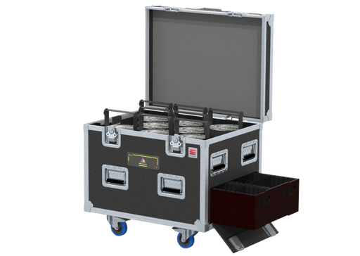 Santosom Flight case PRO, 8x Astera AX9 + Charging Plate