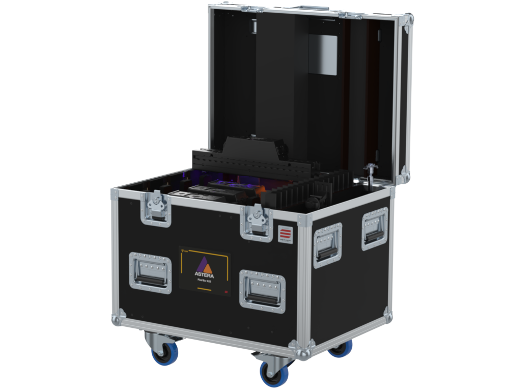 SANTOSOM Flight Case PRO, 8x Astera PixelBar AX2 500