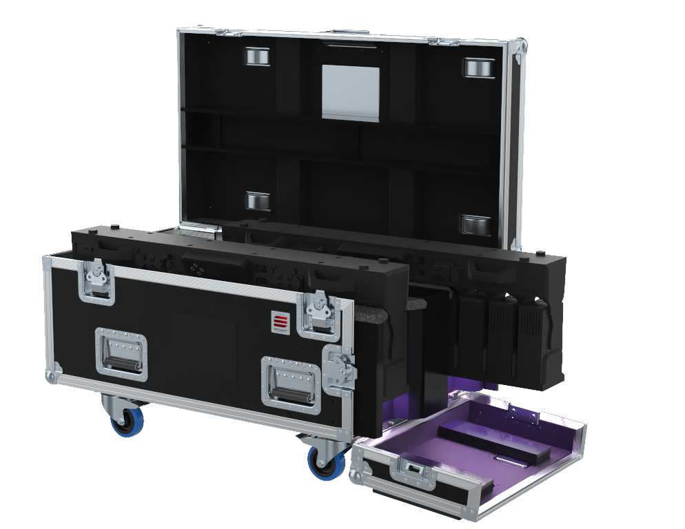 SANTOSOM LINEAR BAR Flight case PRO, 2x Cameo Otos LC12