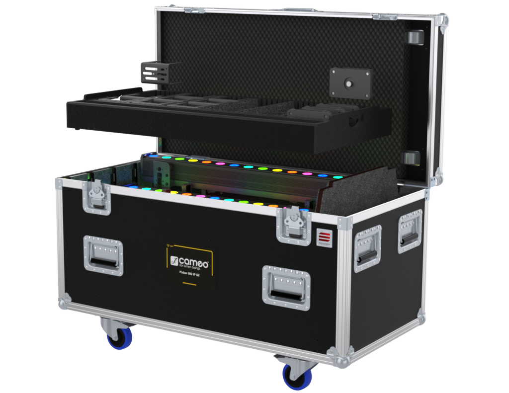 SANTOSOM Flight case, 8x Cameo Pixbar 600 IP G2