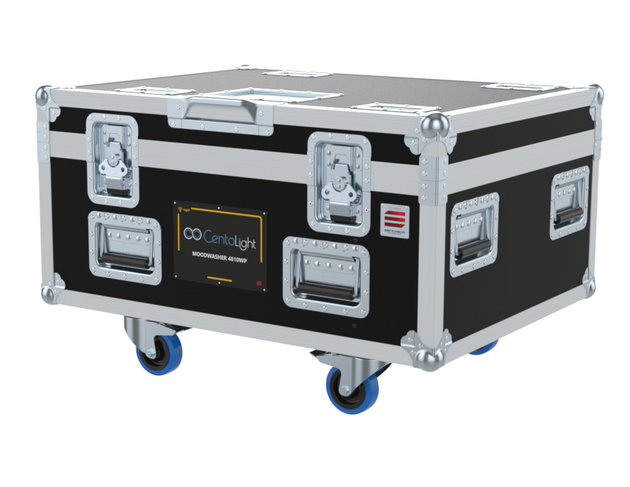 Santosom Projector Flight case PRO, 4x CentoLight MOODWASHER 4810WP