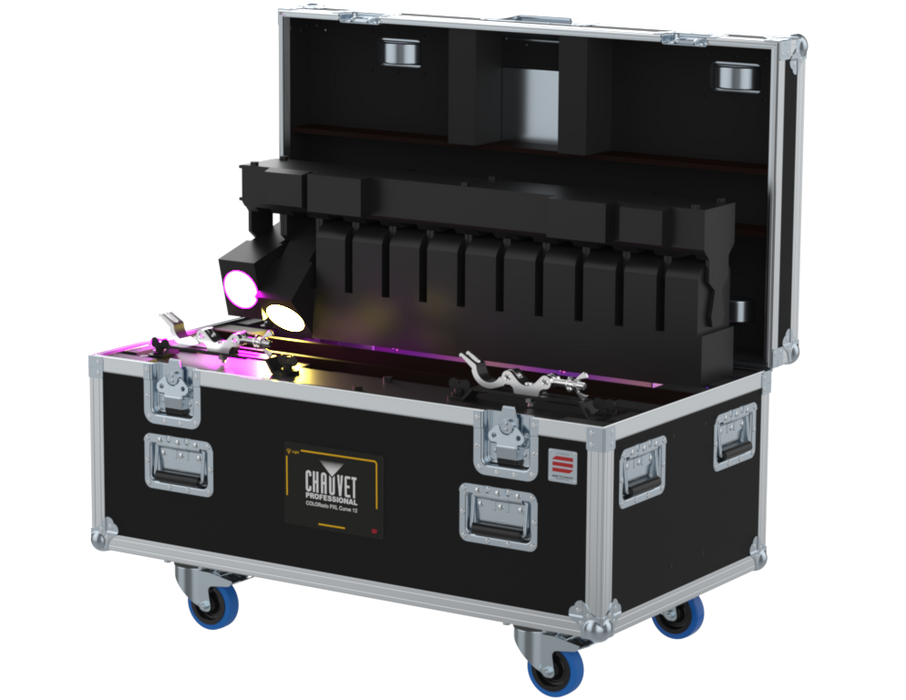 SANTOSOM LINEAR BAR Flight case PRO, 2x Chauvet COLORado PXL CURVE Bar12