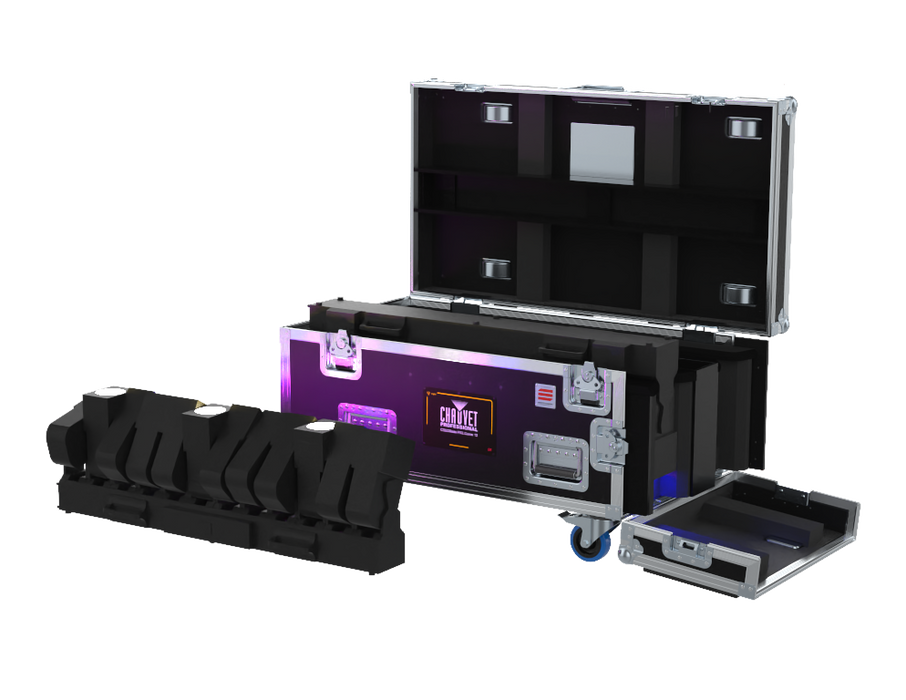 SANTOSOM LINEAR BAR Flight case PRO, 2x Chauvet COLORado PXL CURVE Bar12