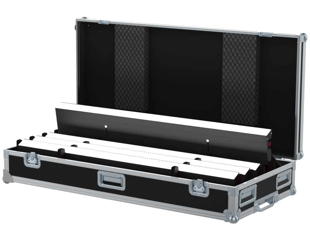 SANTOSOM FOOTLIGHT Flight case PRO, 4x LDDE NANOPIX SLIM 1440