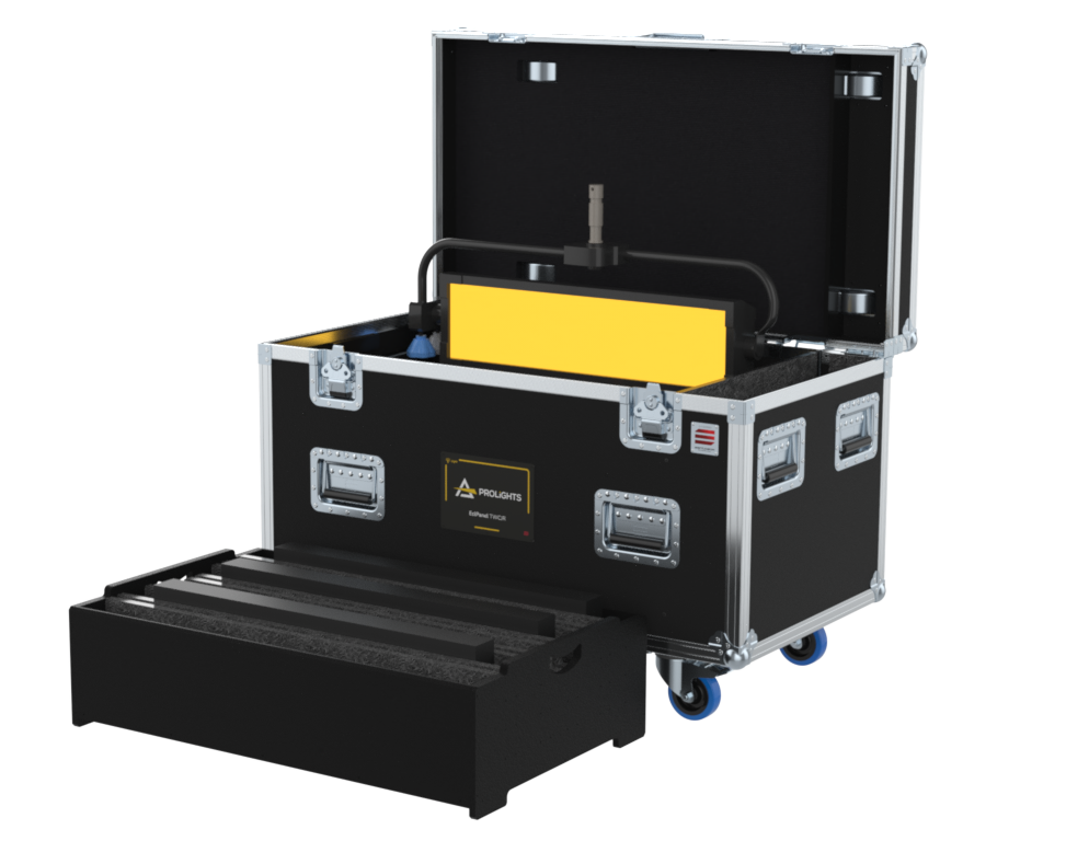 Santosom Projector Flight case, 3x Prolights ECL PanelTWCJR4x1